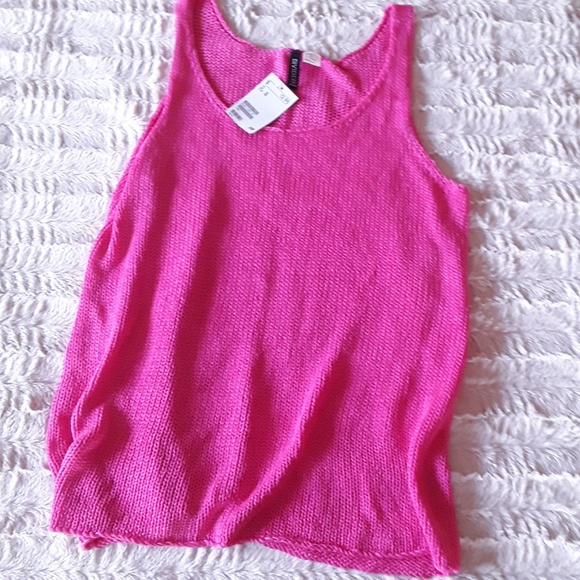 H&M Sweaters - NWT Divided by H&M Pink Knitted Tank Top L